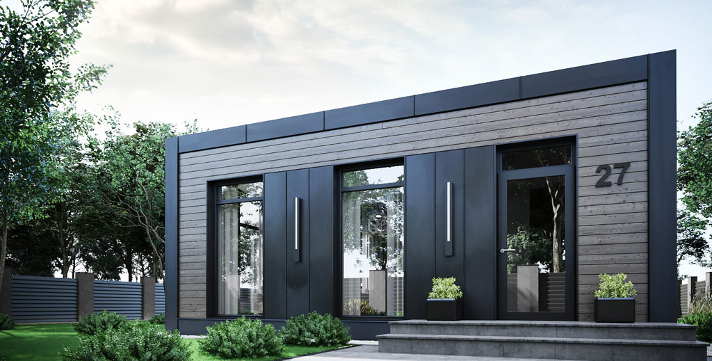 Modulhaus 27 m² — Außenansicht