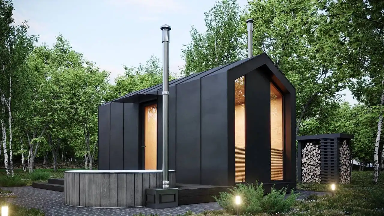 Moderná funkčná modulárna sauna