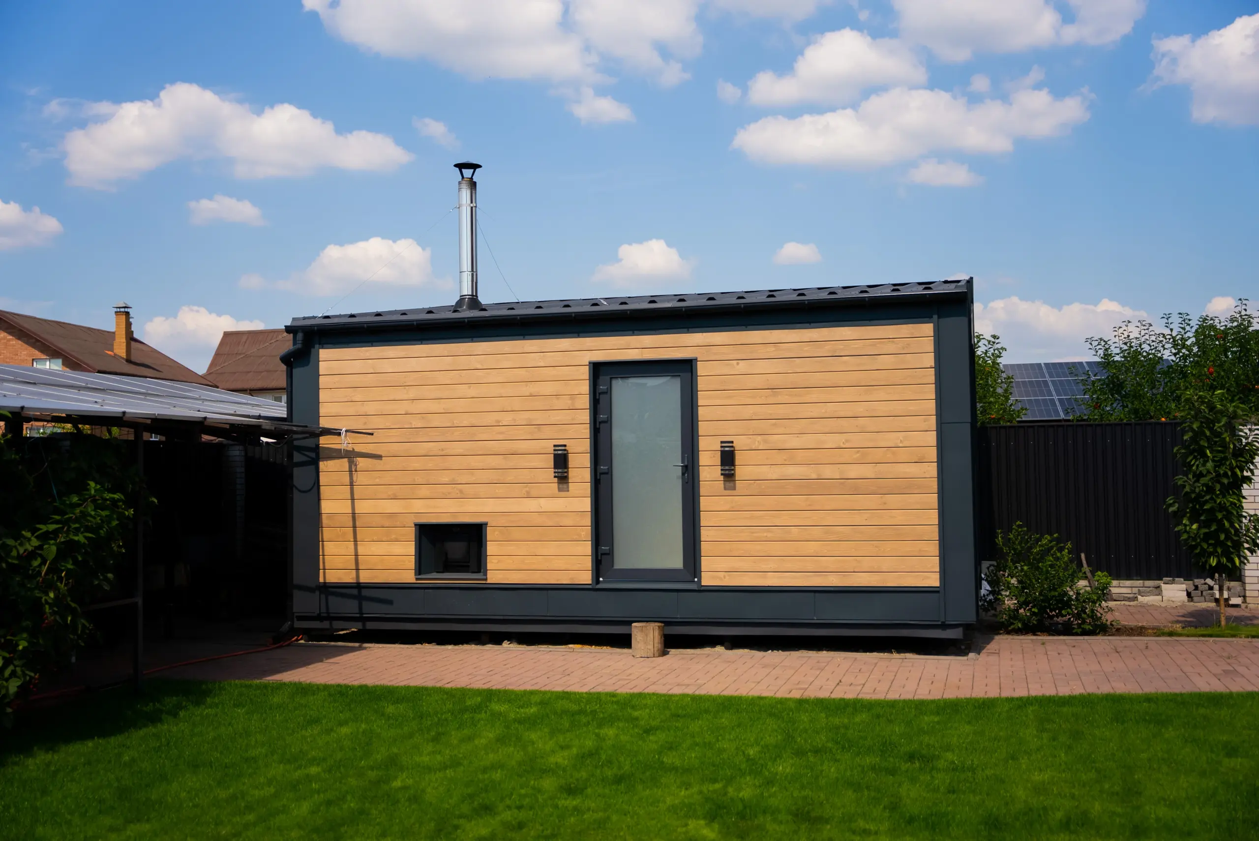 Modulární sauna Komfort 23 m² — exteriér