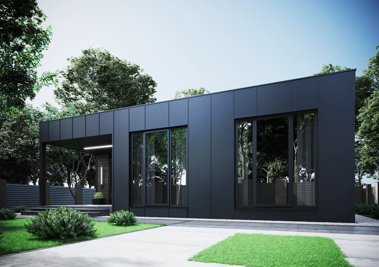 Modulhaus 102 m² — Außenansicht