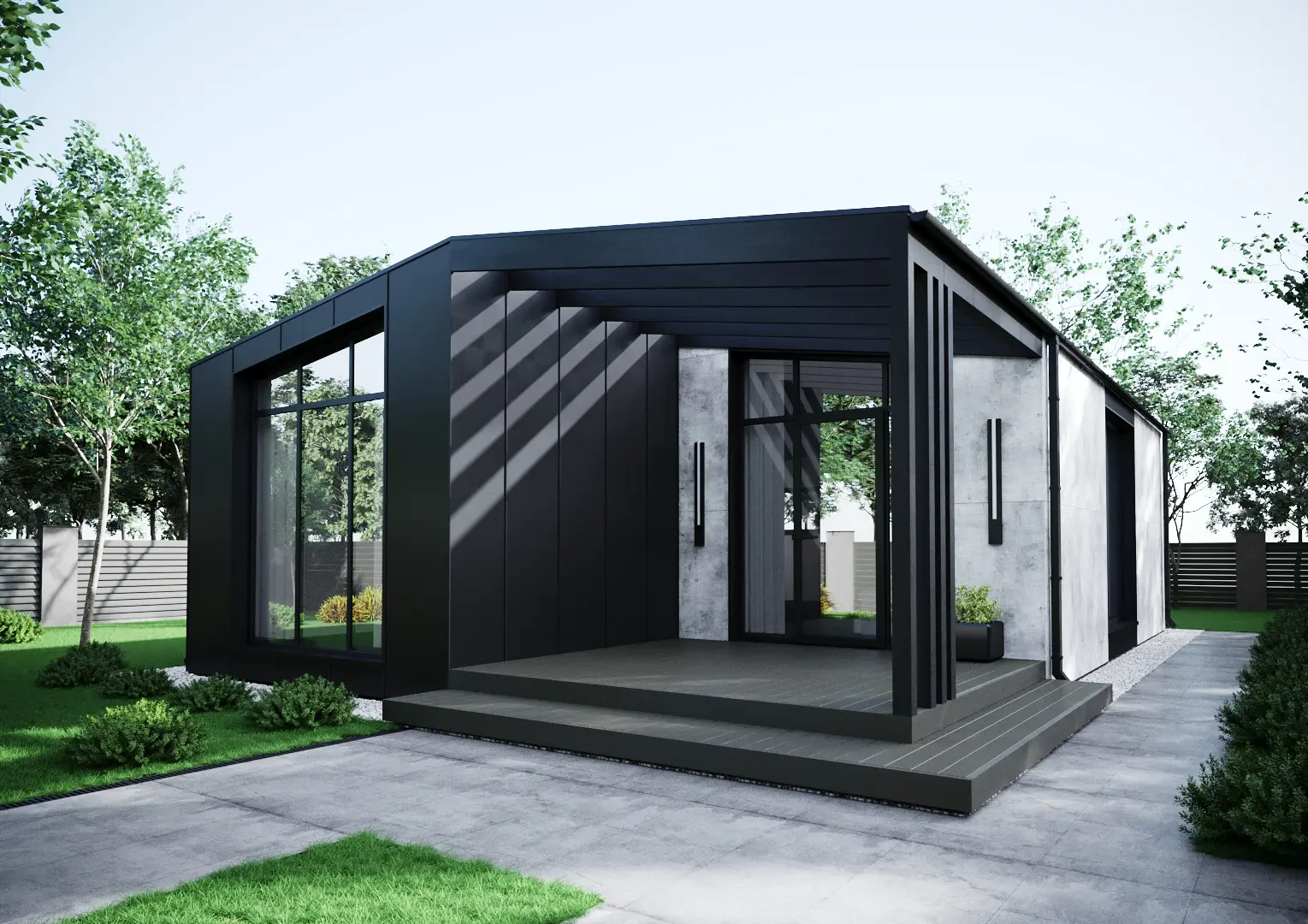 Modulhaus 66 m² — Außenansicht