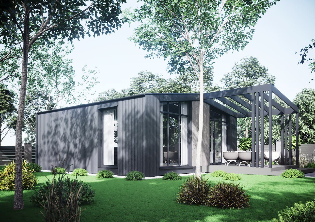 Modulhaus 54 m² — Außenansicht